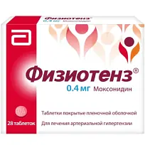 Купить: Физиотенз 0,4 мг 28 шт таблетки покрытые пленочной оболочкой