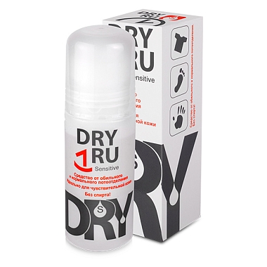 Купить Dry Ru Sensitive 50 мл средство от обильного потоотделения без спирта