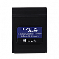 Купить: Elgydium Clinic DentalFloss Black 50 м зубная нить с хлоргексидином черная