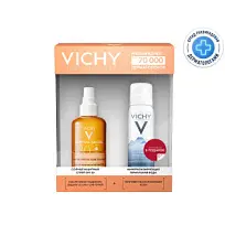 Купить: Vichy Capital Ideal Soleil SPF 30 набор двухфазный солнцезащитный 200 мл спрей-активатор загара + 50 мл вода термальная