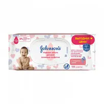 Купить: Johnson’s Baby Нежная Забота 120 шт салфетки влажные