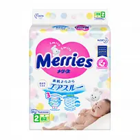Купить: Merries 82 шт подгузники для детей размер S (4-8 кг)