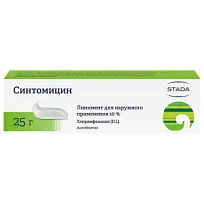 Купить: Синтомицин 10% 25 г линимент
