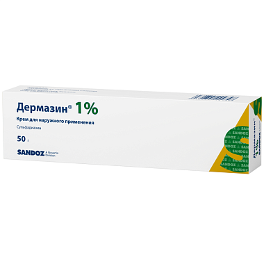Купить Дермазин 1% 50 г крем для наружного применения