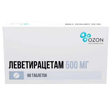 Купить Леветирацетам 500 мг 60 шт таблетки покрытые пленочной оболочкой