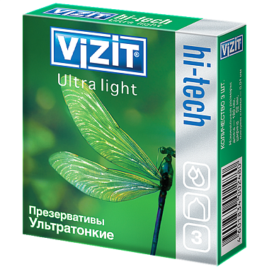 Купить Vizit Hi-Tech Ultra Light 3 шт презервативы ультратонкие