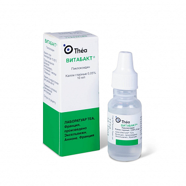 Купить Витабакт 0,05 % 10 мл капли глазные