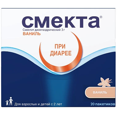 Купить Смекта 3 г 20 шт порошок для приготовления суспензии для приема внутрь ваниль